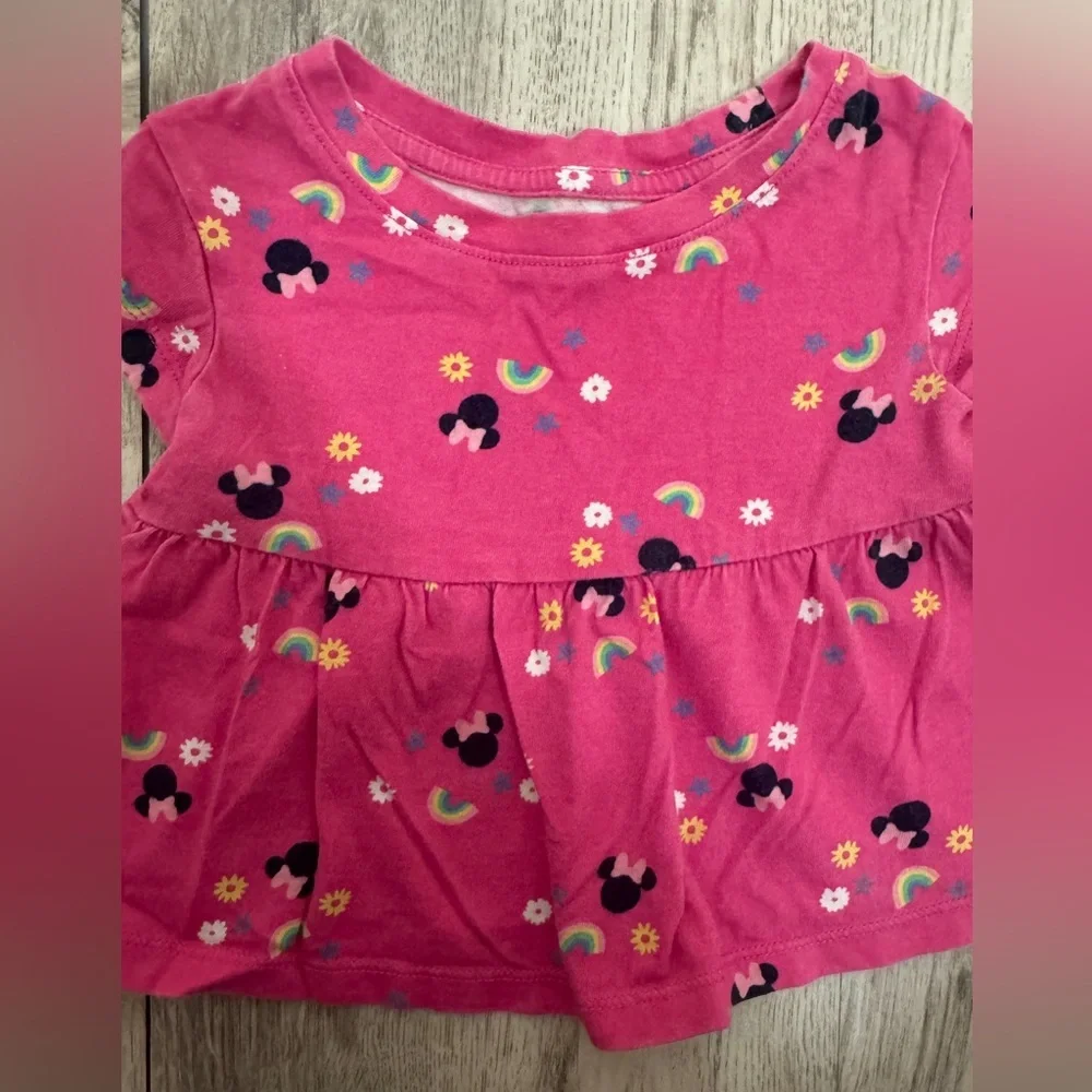 GAP Disney Organically Grown Pink Minnie Mouse Kids Shirt